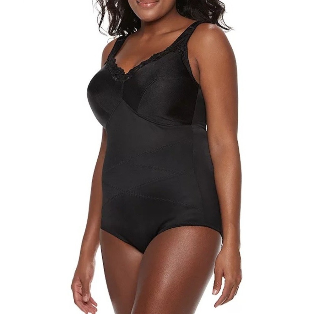 NWT Lunaire 38B Firm Control Body Briefer 3450K Shapewear Shaper Black 116315
